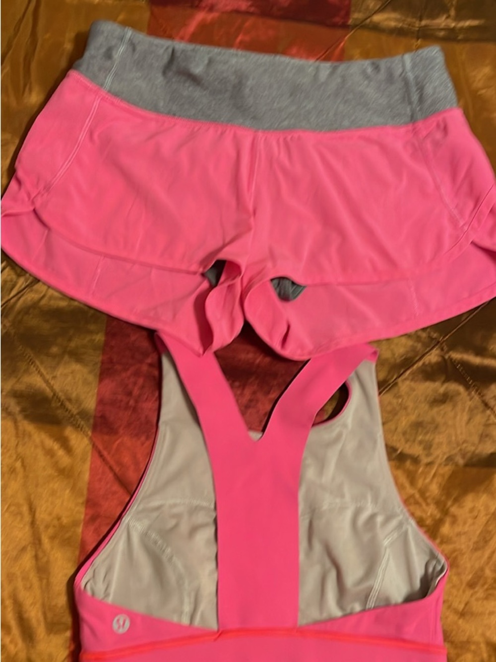 lululemon athletica Hot Pink Sports Skort and Racerback Bra